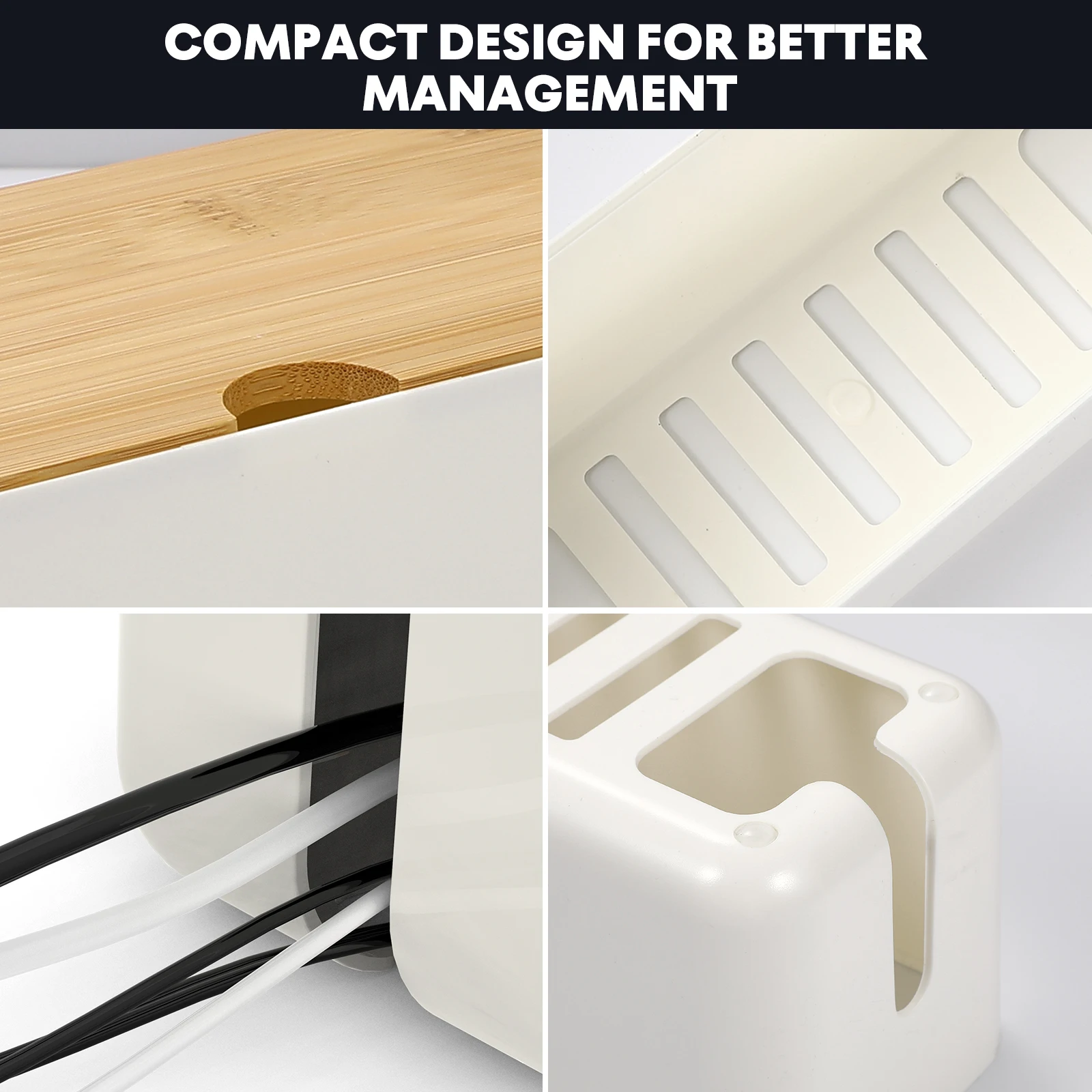 حامل تخزين شريطي منظم كابل الشحن مع نظام إدارة السلك لتنظيف المكتب وحماية قطاع الطاقة