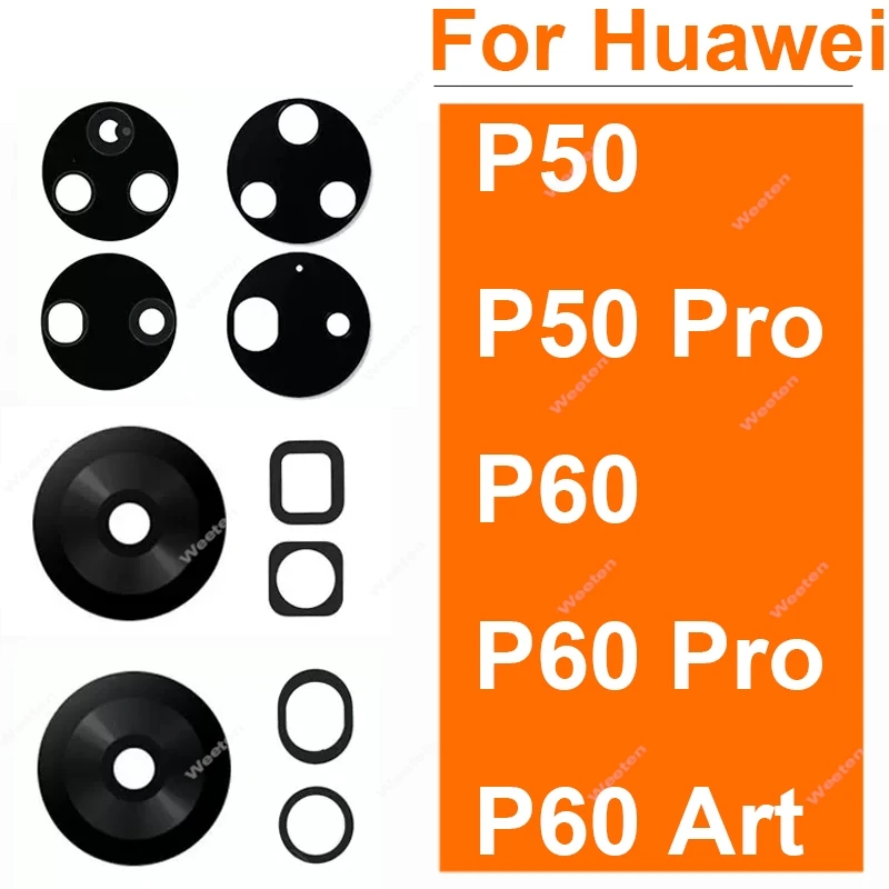 

1 комплект стеклянных линз задней камеры, основной объектив для Huawei P50 P60 Pro Art, объектив задней камеры с клейкой наклейкой, запасные части