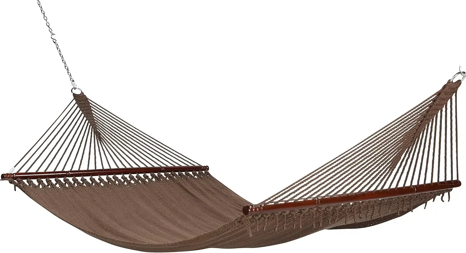 Jumbo Caribbean Hammock - 55 Inch - Soft-Spun Polyester - Mocha