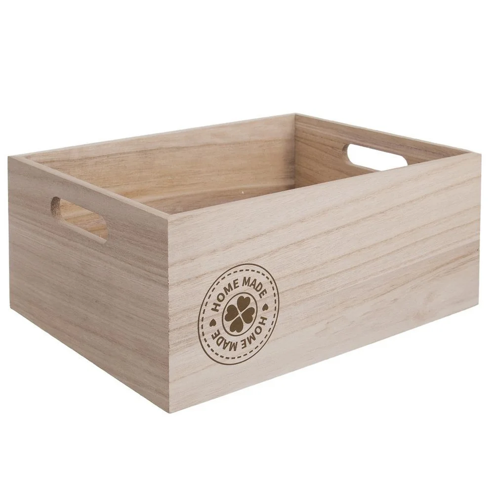 Home MADE houten opbergdoos 31x21x13 cm