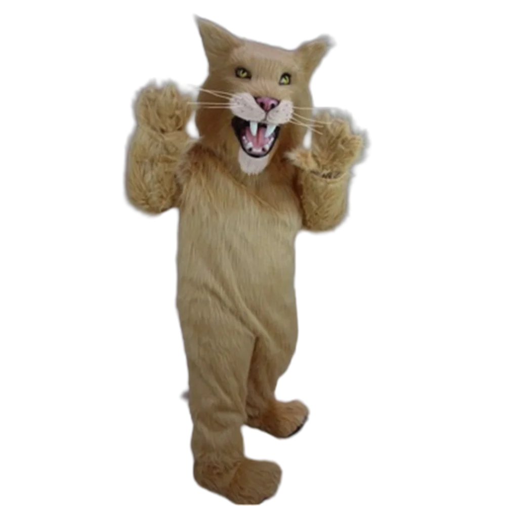 Long Hair Material Saber Tooth Mascot Costumes For Holiday Party Carnival Advertising Stage Performance Free Ship SW613