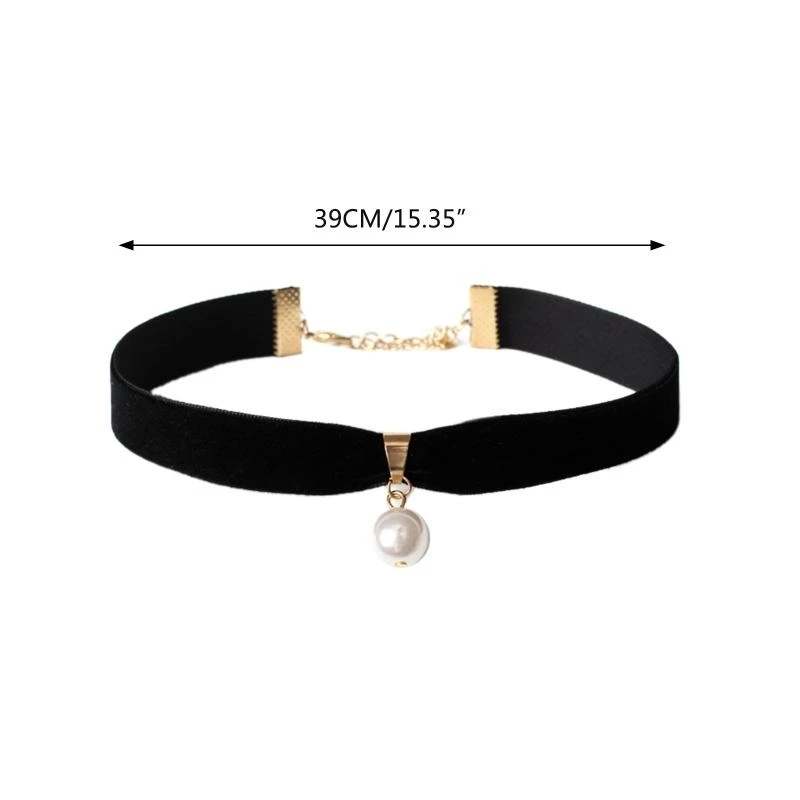 خمر الأسود قلادة قطيفة قلادة للنساء طوق عزم الدوران الرقبة مجوهرات الأسود بوهو تمتد يين يانغ سحر القوطية الشرير #5