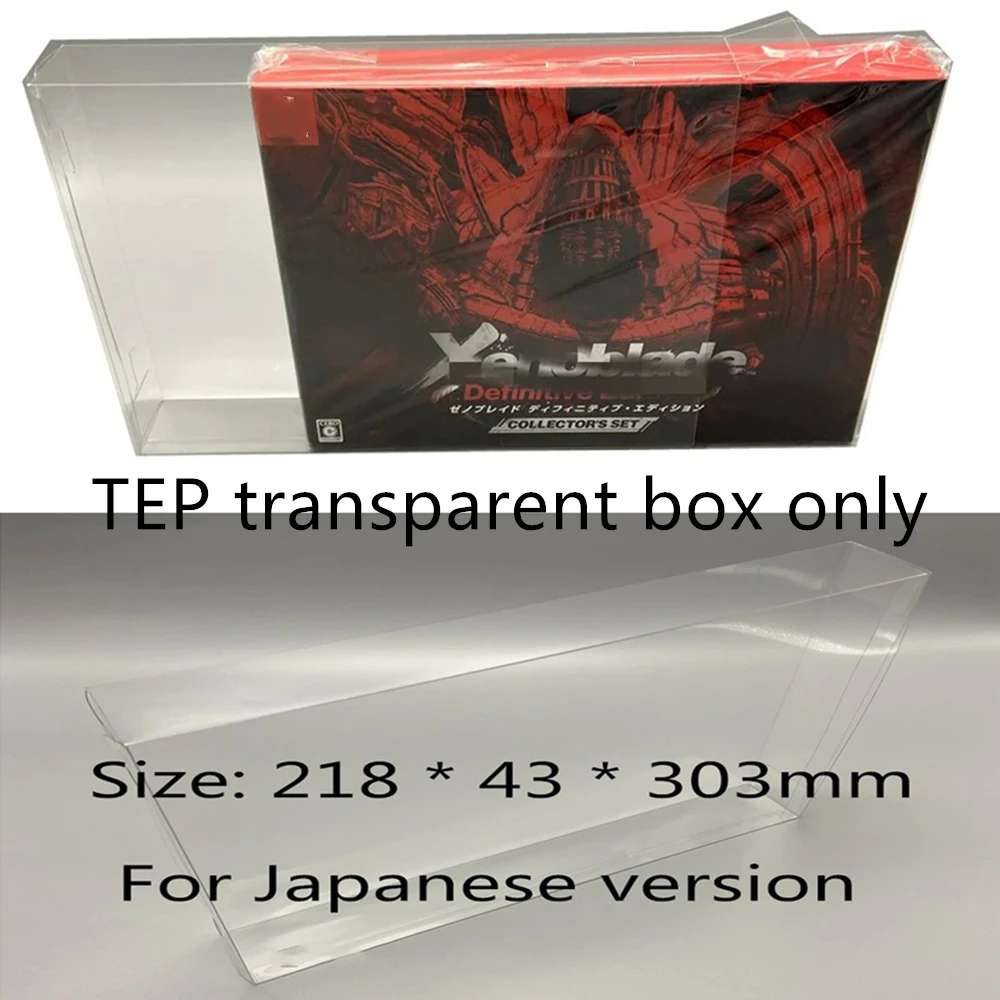 Collection Display Box For Xenoblade Chronicles/Nintendo Switch/NS Game Storage Transparent Boxes TEP Shell Clear Collect Case