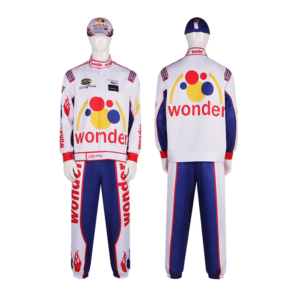 Ricky Bobby Cosplay Costume Movie Talladega Nights Adult Men Racing Suit Cycling Clothes Halloween Carnival Show Unisex Outfit