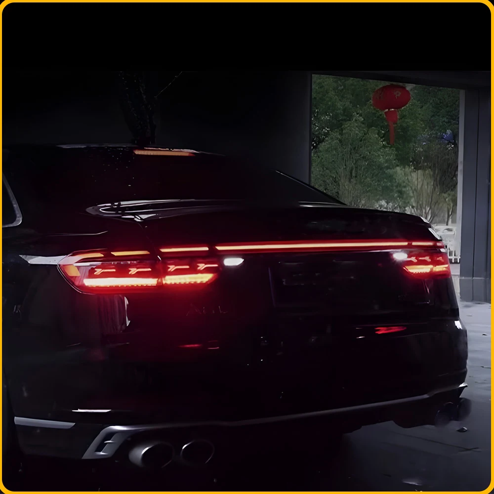 Auto LED Car Through Taillights Assembly For Audi A8 D5 2018-2022 Upgrade Modified D5PA OLED Light Bar Work Light Plug and Play