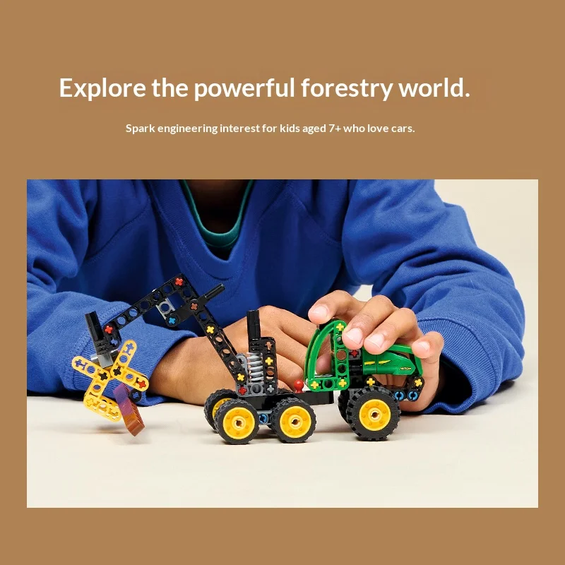 LEGO Bouwstenen Mechanische Serie 42218 John Deere 170 H Wieloogmachine Mannelijke en Vrouwelijke Puzzel Bouwstenen Speelgoed Cadeau