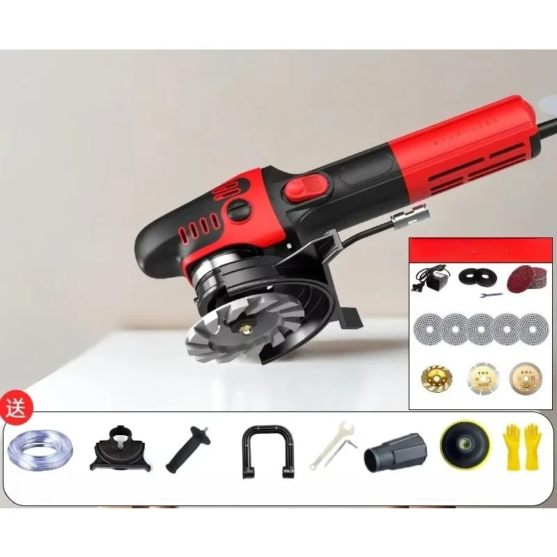 Waterless Grinder High-Powered Bottom-Feed Water-Injection Polishing Machine Stone, Marble, Tile, and Concrete Floor Grinder