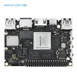 Khadas Edge2 ARM PC Pro/Maker Kit Pro/Edge-V Pro 16+64GB eMMC Single Board Computer Rockchip RK3588S, 6 Tops NPU, support 4K UI