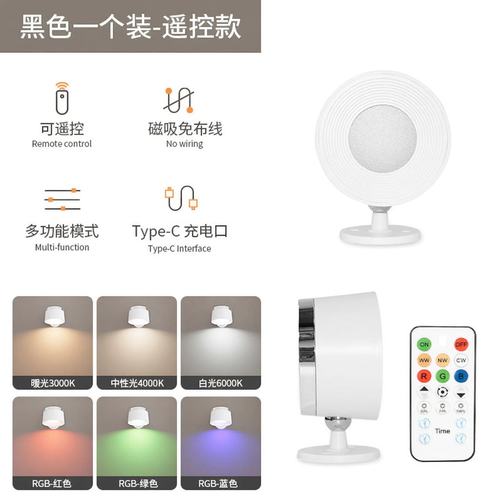 Wireless Poplight Wall Light With Sensor Mode Optimizes Energy And Provides Convenient Illumination