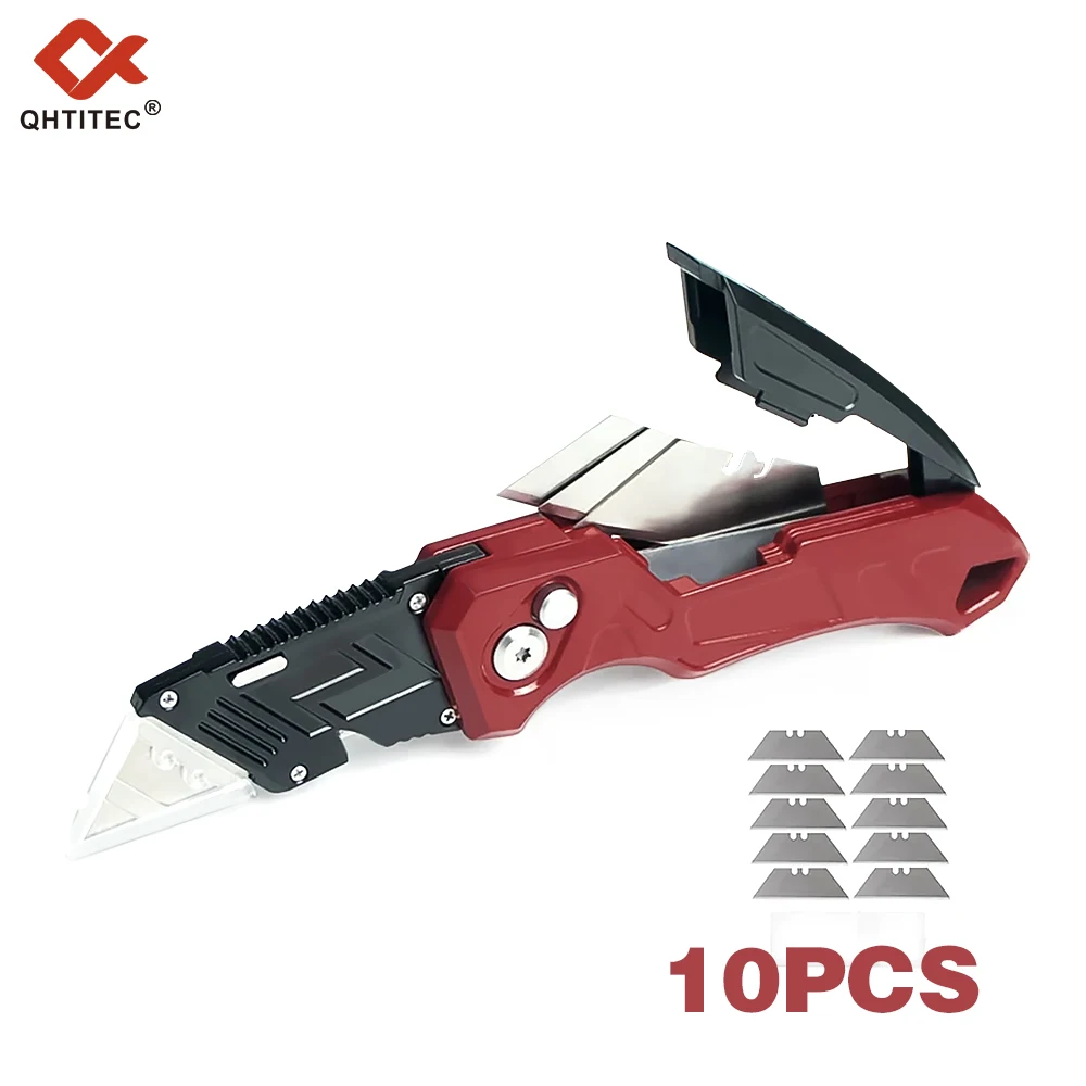 

JCD Heavy Duty Box Cutter Folding Utility Knife Quick Change Blades SK5 Blades Cutting Tool Cutter for Cartons Cardboard Box