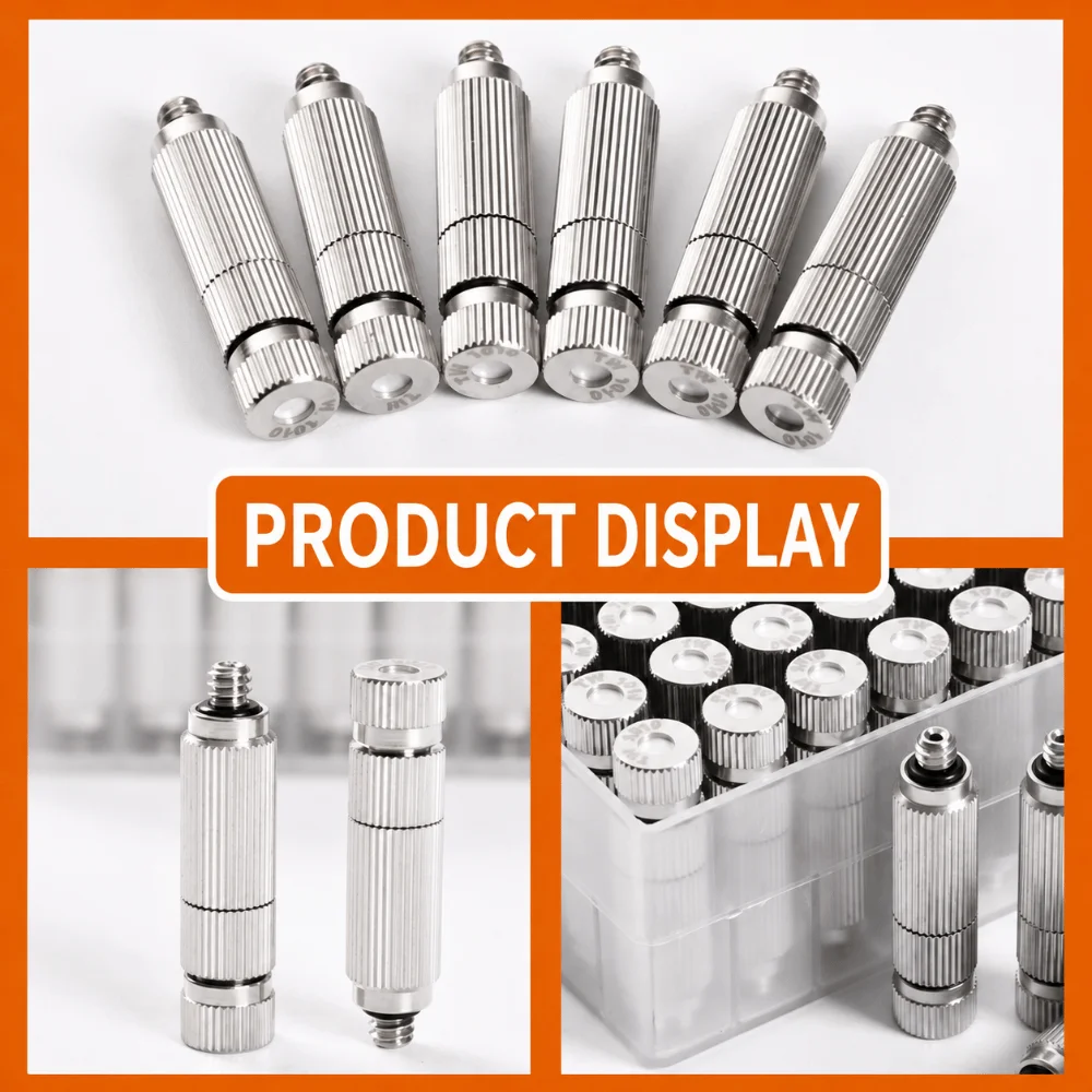 Durable 3/16 Inch Misting Nozzle 0.1mm~0.5mm Brass Atomization Sprayer Fog Spray Head