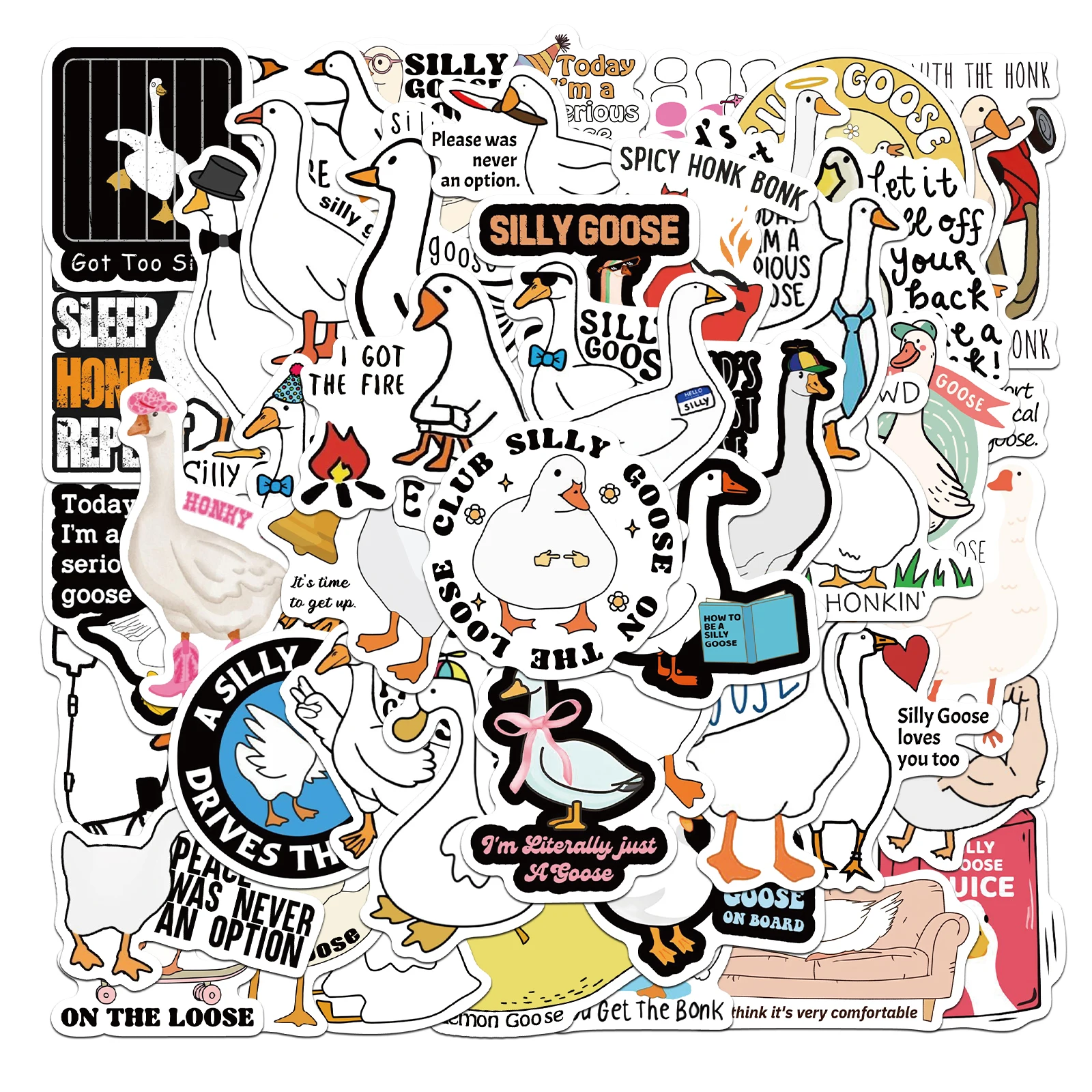 50 st Roliga Gs-Pegatinas - Perfekt för Handböcker, Mobilskal, Computadora portátil, Resväskor & Vattenflaskor - Vattentäta