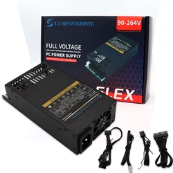 Flex ATX 전원 공급 장치, 고정 케이블 포함, 정격 550W, 최대 600W, 6 핀 PCIe 커넥터 포함, 110V, 220V, 600W