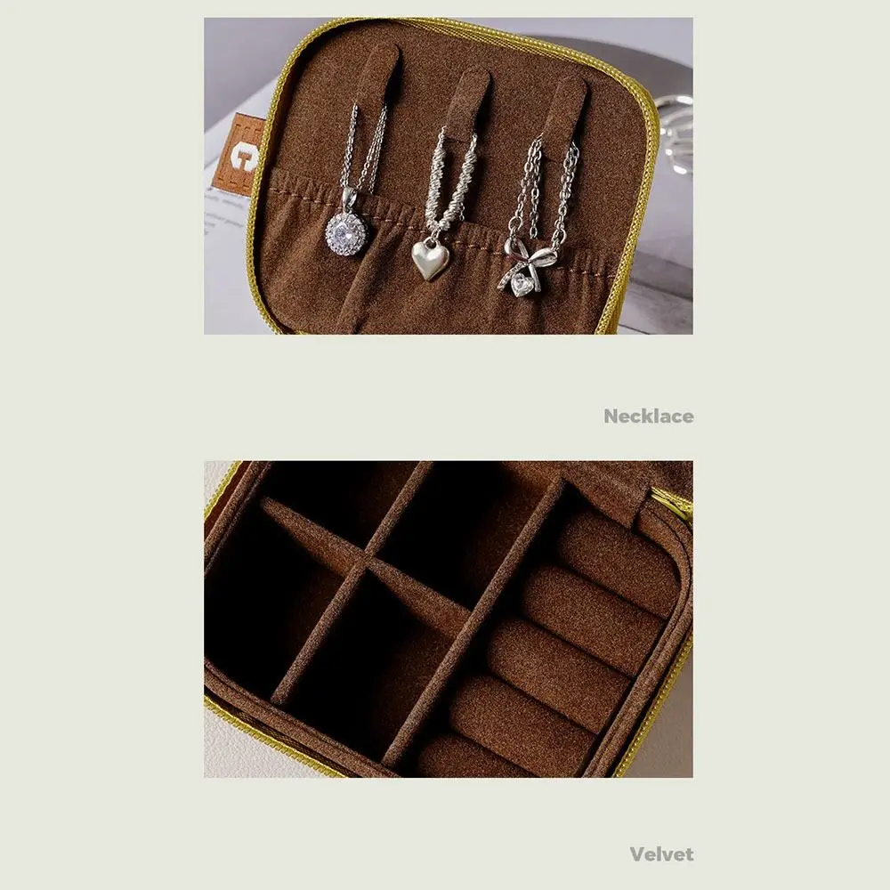 

Ретро с брелоком, чехол для хранения ювелирных изделий, роскошная легкая коробка для колец, сетчатый узор, квадратные серьги, ожерелье, органайзер, женский подарок