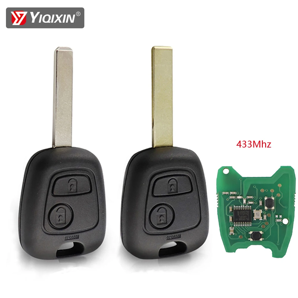 For Toyota AYGO Citroen C1 C2 C3 For Peugeot 307 107 207 407 Remote Car Key HU83/VA2 Blade 2 Button Keyless No Logo PCF7961 Chip