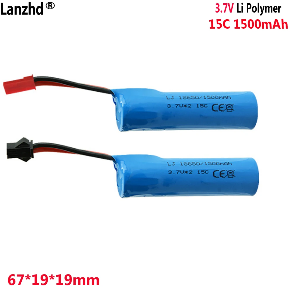 18650 battery 3.7v 1500mah 15C SM JST For Remote control aircraft toys helicopters, model aircraft, unmanned aerial vehicles