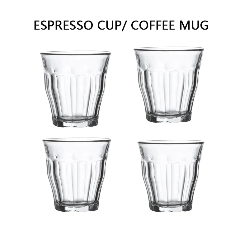 4 Pcs Espresso Stripes Vertical 3.16 Oz Cup Glass Espresso Cup Oz Cup Gradient Measuring Cup Espresso Cup