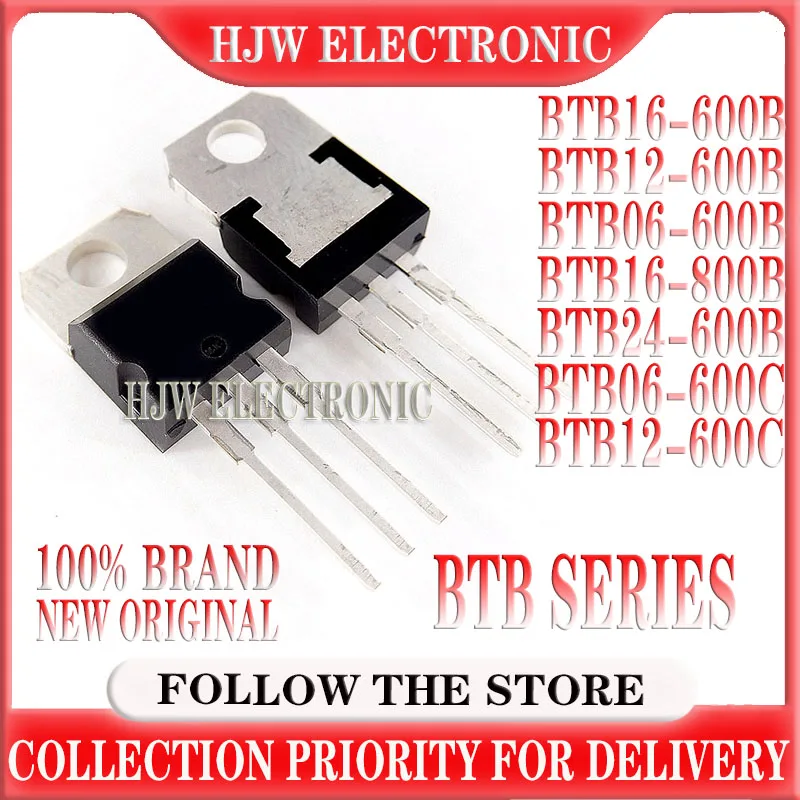 10pcs/lot Btb16-600b To-220 Btb12-600b Btb12-600 Btb06-600b Btb16-800b Btb24-600b Btb06-600c Btb12-600c