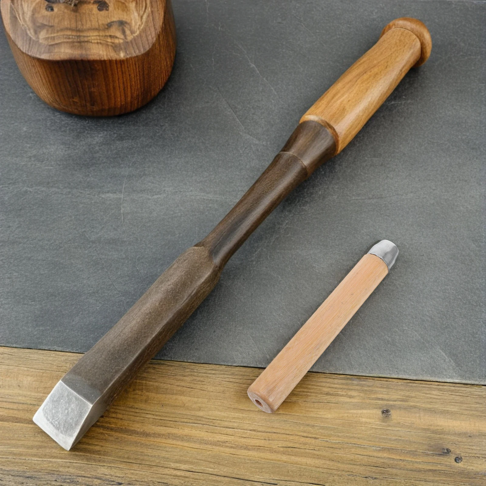 

2pcs File Handle Replacement Solid Tool Handles for Garden Files Wood Rasp Ergonomic Grip Carpenter Milling Sturdy