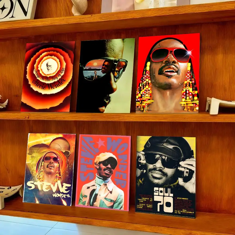 Stevie Wonder Poster HD Self-adhesive Waterproof Paper Sticker Suitable For Living Rooms Bedrooms Home Decor