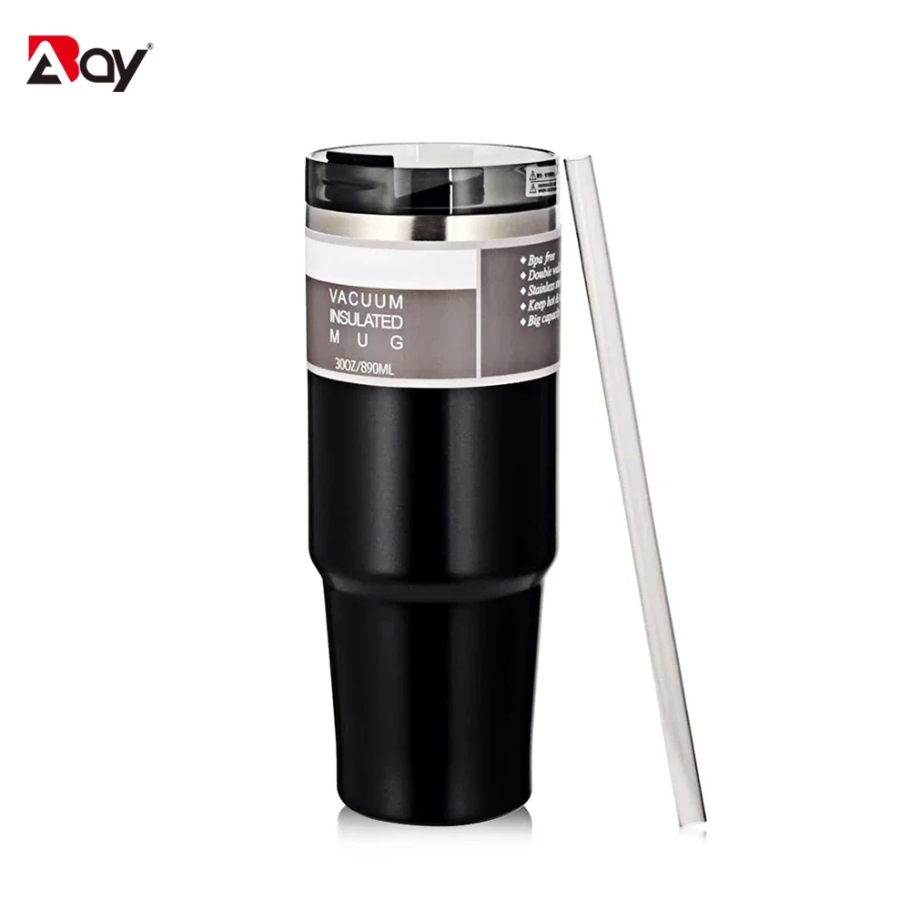 

Tumbler Cup Thermal Insulation With Straw Stainless Steel Coffee Thermos Bottle Mug Vacuum Flasks Sports Mugs Portable Drinkware