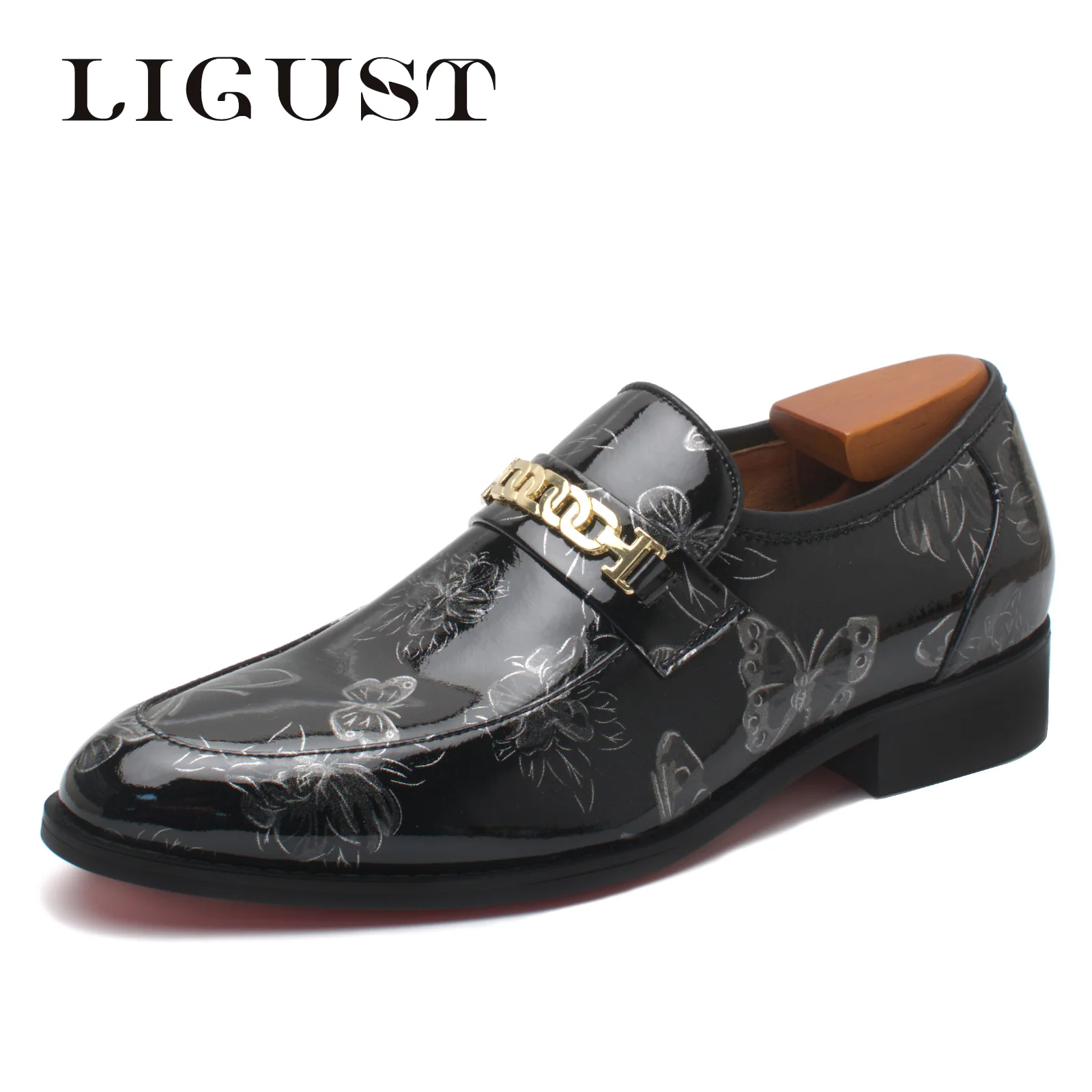 

LIGUST Handmade Luxury Men Dress Shoes High Quality Slip-On Genuine Leather Fashion Loafer Handmade Comfortable Shoes For Men