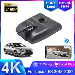 4K 2160P kamera na deskę rozdzielczą kamera samochodowa wideorejestrator Wifi dla Lexus ES ES330 ES250 ES350 ES300h ES300 2018 2019 2020 2021 2022 2023