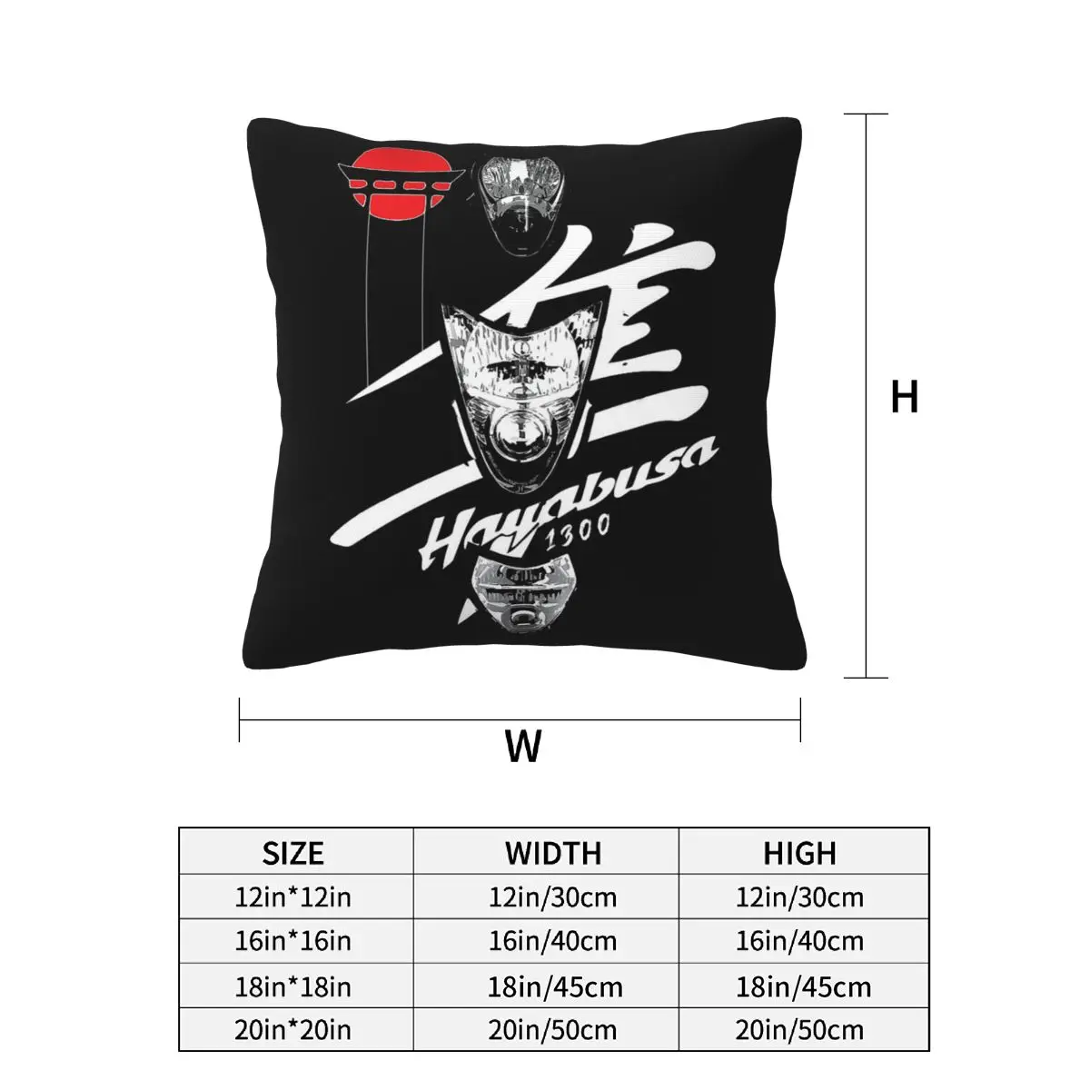 Suzuki Hayabusa Motorcycle Logo 2 pcs Square Pillowcase Pillow Cover Cushion Decor Comfort Throw Pillow for Home Living Room