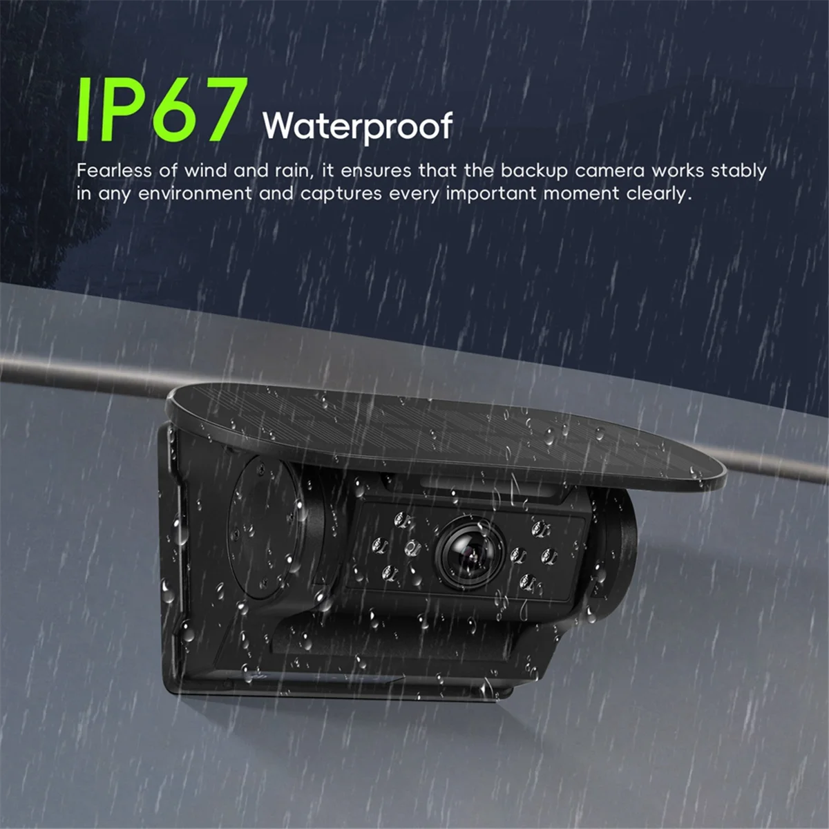 

WiFi HD with Solar Panel Magnetic Hitch Wireless Backup Came Super Hot roof RearView Camera