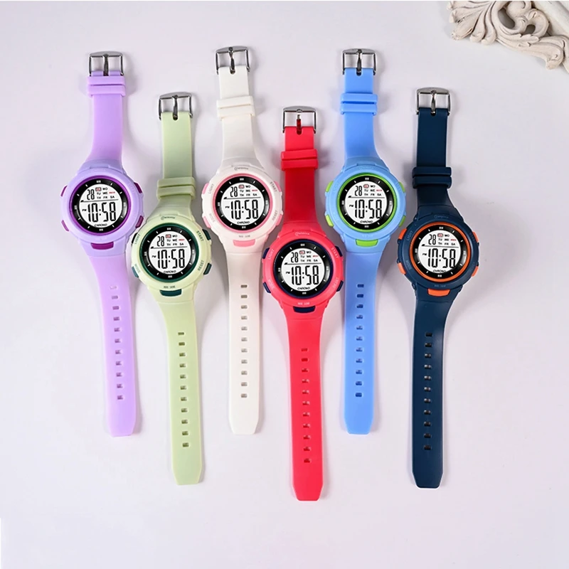 Montre numérique de sport pour enfants, horloge de mode pour enfants, montre-bracelet pour adolescents, cadeau pour garçons et filles, heure Shoous, alarme pour étudiants