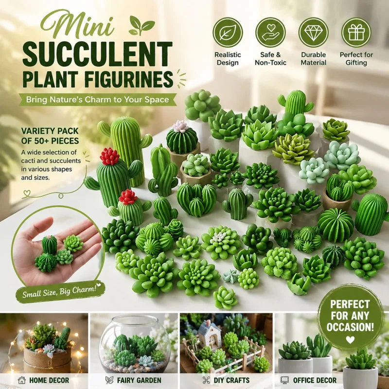 

Cactus Silicone Mold Green Plant DIY Candle Mold For Succulent Cup Wax, Resin Casting Mold For Aromatherapy Home Decor Gift New