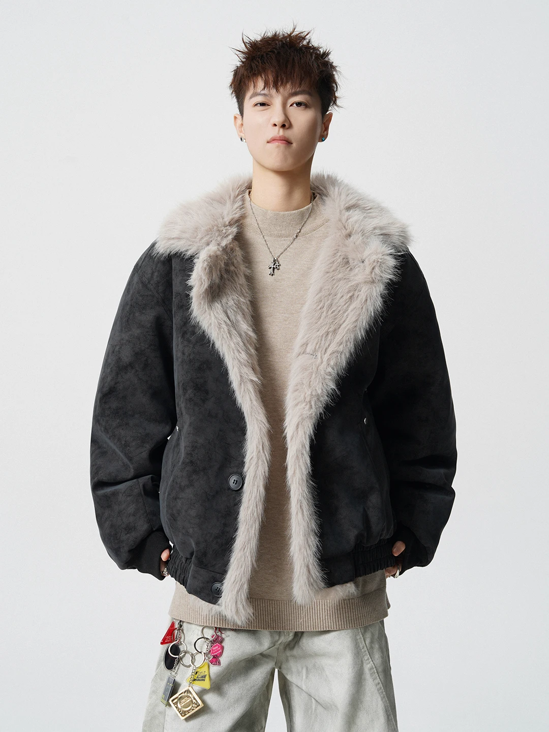 

Мужская утепленная хлопковая куртка American Style с капюшоном, зимнее теплое пальто на флисовой подкладке, модное, премиум-класса, с меховым воротником