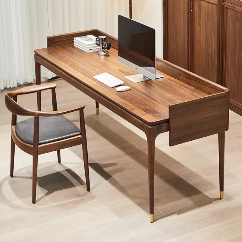 

Standing Shelves Office Desk Display Conference Executive Wooden Office Table Modern Minimalist Mesa Ordenador Home Furniture