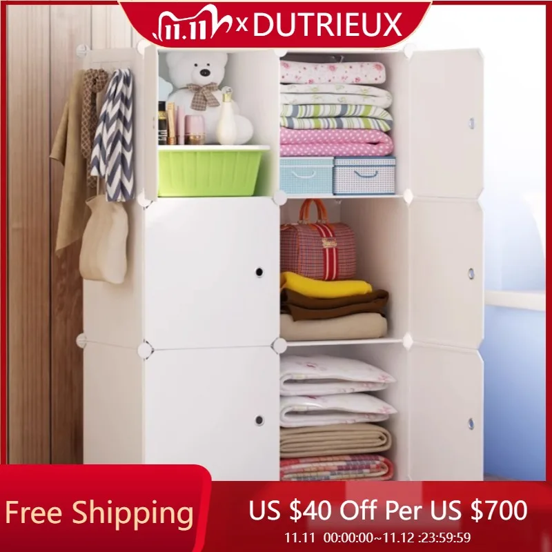 

Storage Clothes Wardrobe Organizer Partitions Open Cheap Put Together Wardrobe Cabinet Plastic Modular Guarda Roupa Furniture