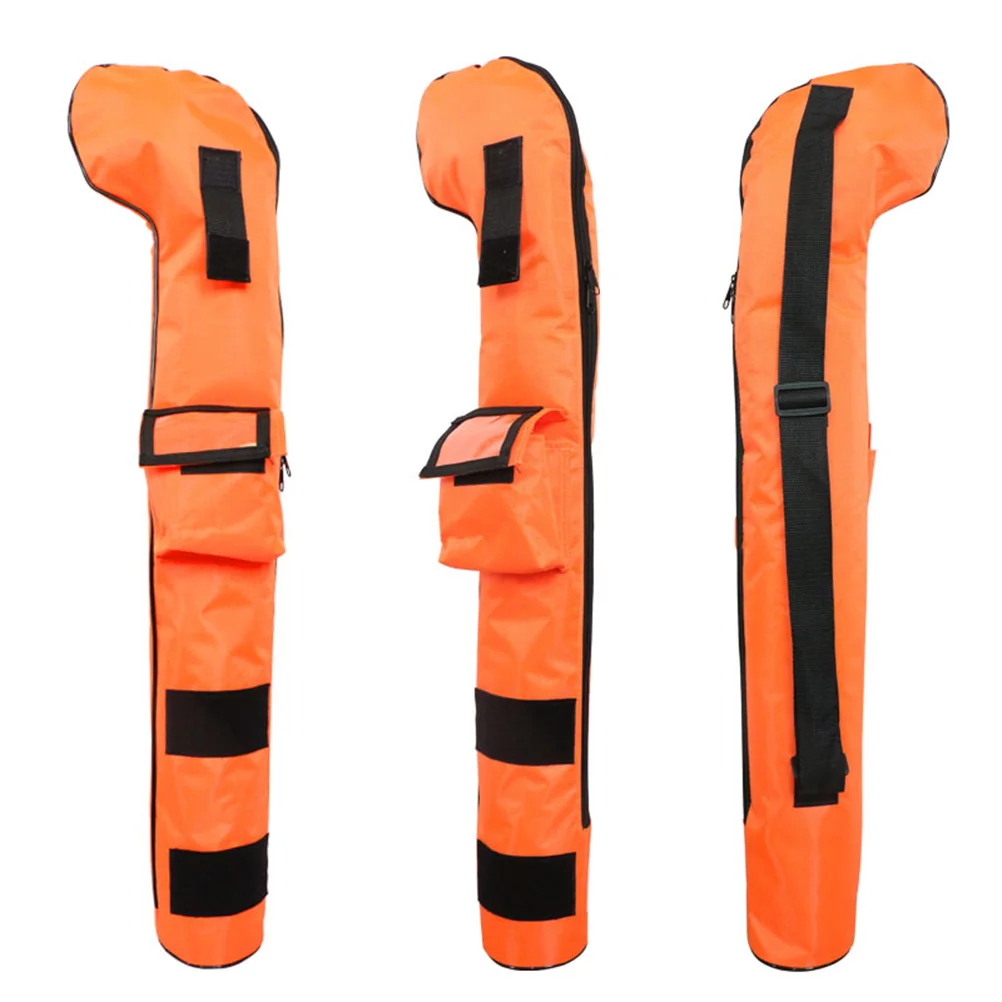 

Portable Club Bag for Kids Holds 3 Clubs Waterproof Material Foldable Design with Adjustable Strap Training Tote Case Orange