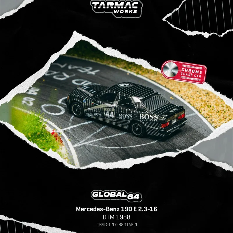 

TARMAC WORK TW 1:64 190E DTM 1988 Cast Alloy Static Car Model, Boys' Holiday Gift Toy Collection Decoration Item.