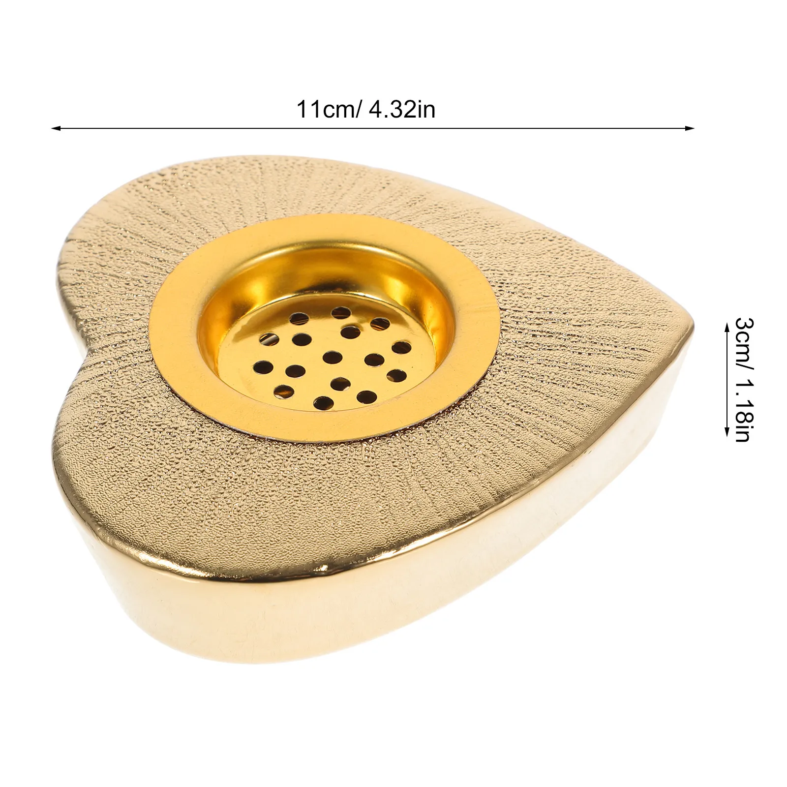 White Ceramic Heart-Shaped Incense Burner Minimalist Desktop Decorative Censer for Indoor Aroma Therapy Home Office Meditation