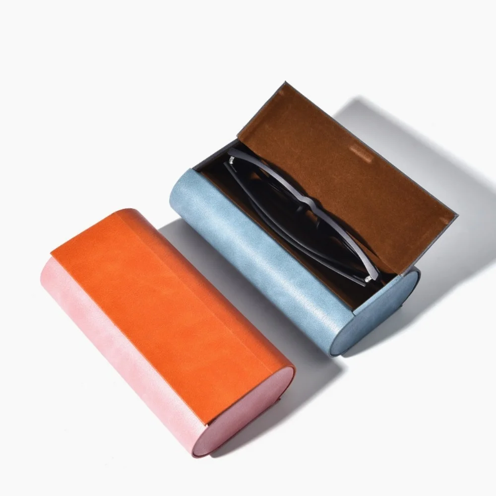Double Layer Glasses Case PU Leather Sunglasses Storage Box 2 Pair Eyeglasses Holder Portable Eyewear Container For Men Women