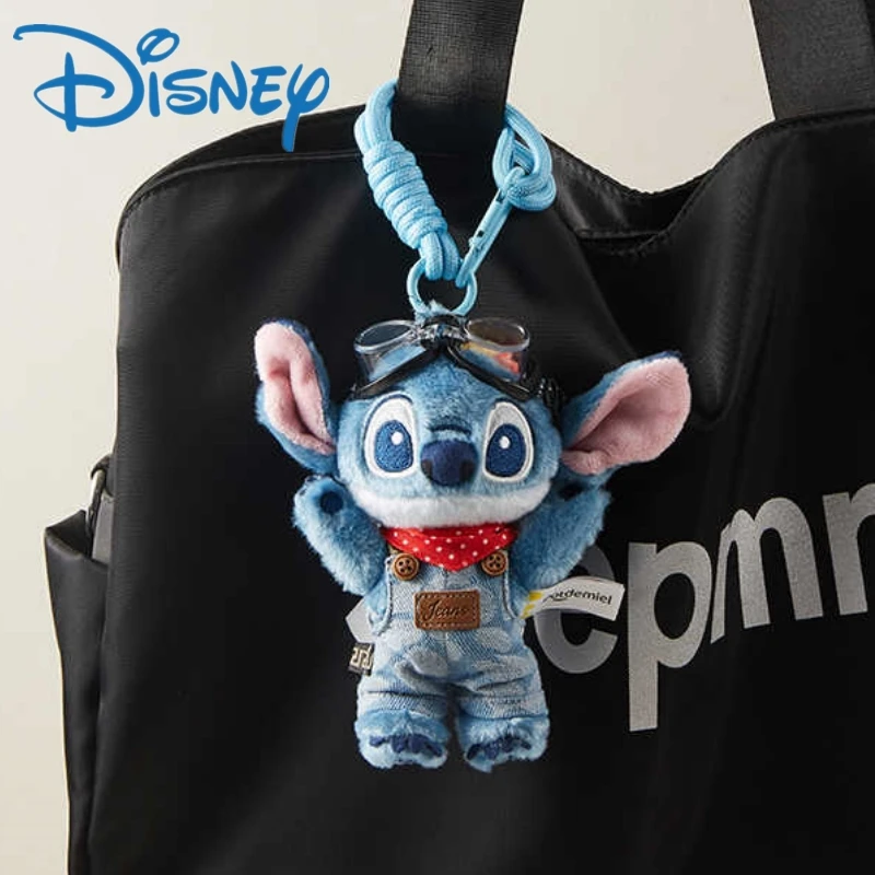 

Горячая оригинальная джинсовая сумка Disney Stitch, подвеска, мультяшная аниме Lilo & Stitch, кукла, брелок с героями мультфильмов, ремешок, игрушки высокого качества, подарок