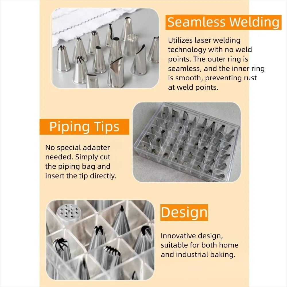 

24 шт., набор стальных насадок для украшения торта, сделай сам, креативный насадка для украшения трубопроводов, мульти-стиль, инструмент для выпечки, русские насадки, насадка