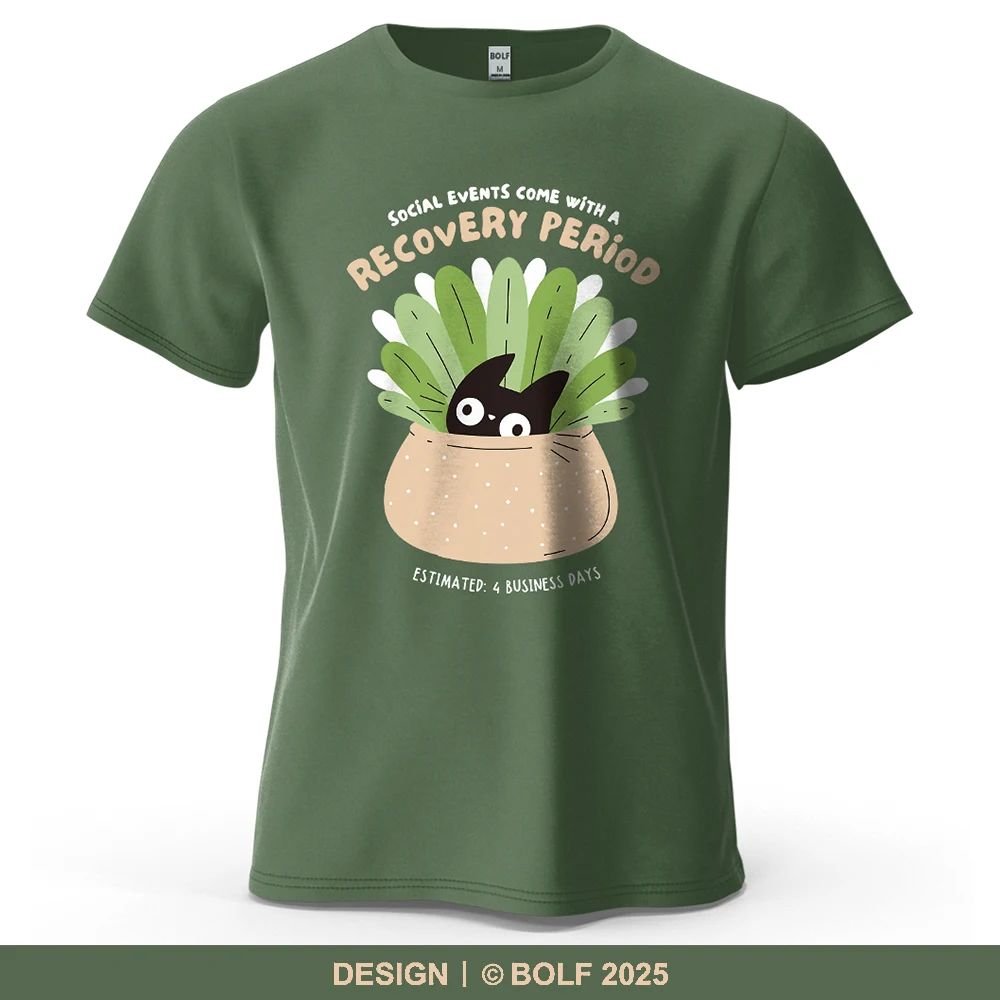 Social Events Recovery Niedliches bedrucktes Herren-T-Shirt aus 100 % Baumwolle, bezaubernde Grafik-T-Shirts für Damen, Tops, T-Shirts, lässige Streetwear
