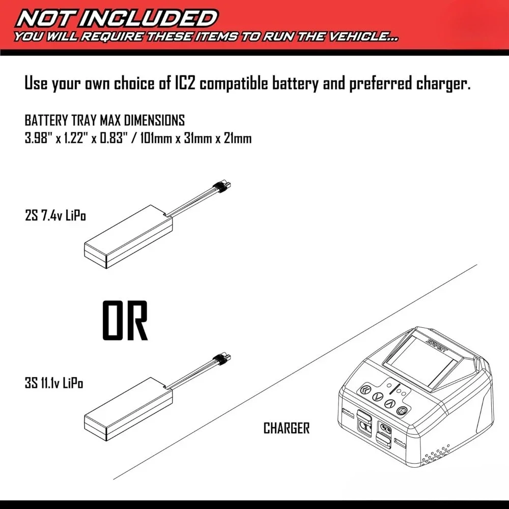 أدوات خارجية/شاحنة RC سوداء Mojave GROM 4X4 223S BLX شاحنة صحراوية صغيرة الحجم RTR (البطارية والشاحن غير متضمن)