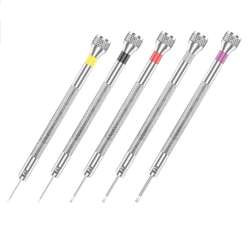 5 قطعة/المجموعة 0.8-1.6 مللي متر الصلب مفك لساعة إصلاح أدوات الساعة المحمولة الفرقة إزالة مع دبابيس ربط صغيرة أدوات الساعاتي