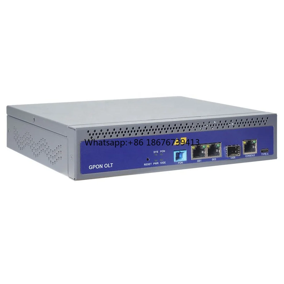 V1600GS Mini GPON OLT 1 PON Fiber Access Terminal Device High Speed FTTH Network Deployment Stable Data Transmission