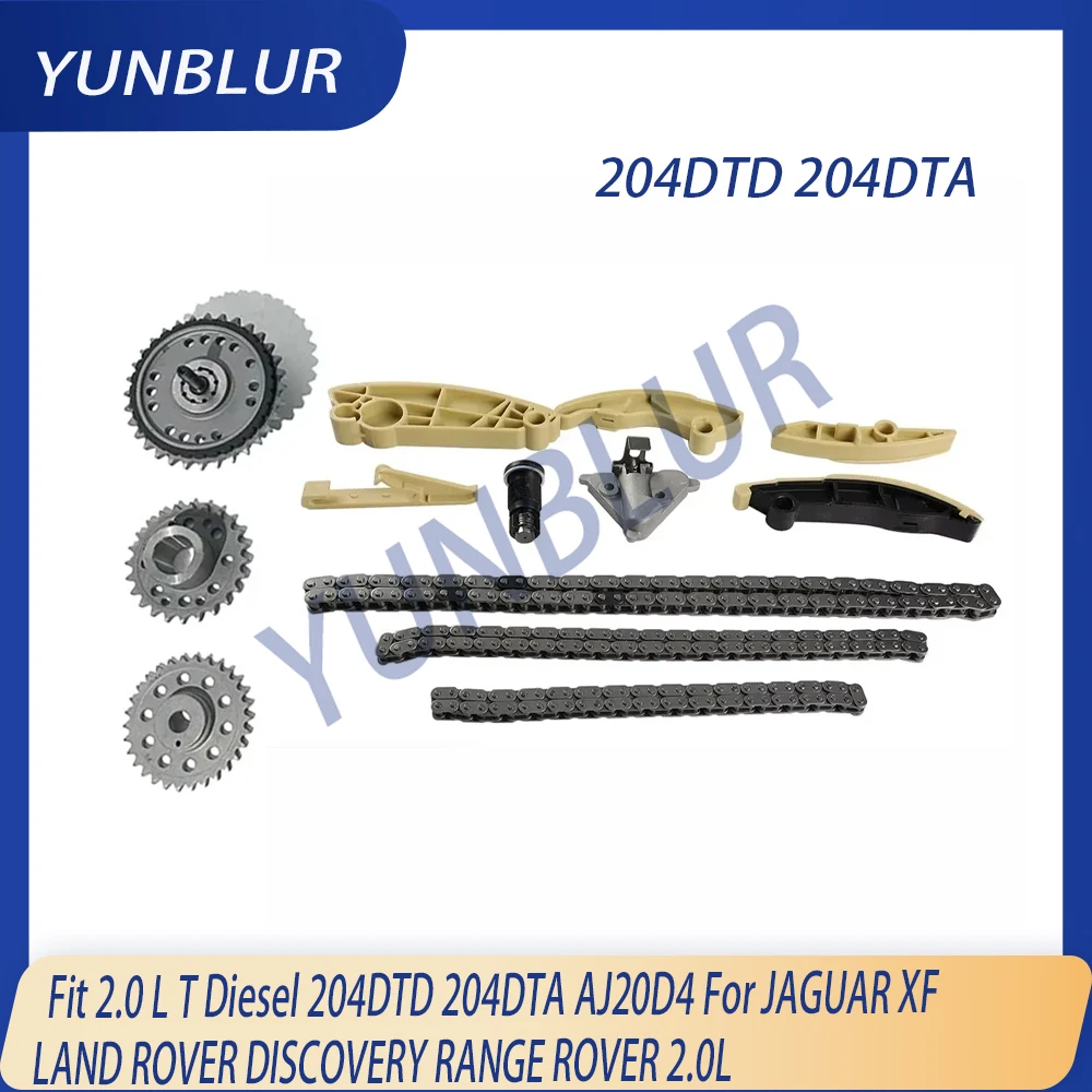 Engine Part Timing Chain Kit Set Fit 2.0 L T Diesel 204DTD 204DTA AJ20D4 For JAGUAR XF LAND ROVER DISCOVERY RANGE ROVER 2.0L