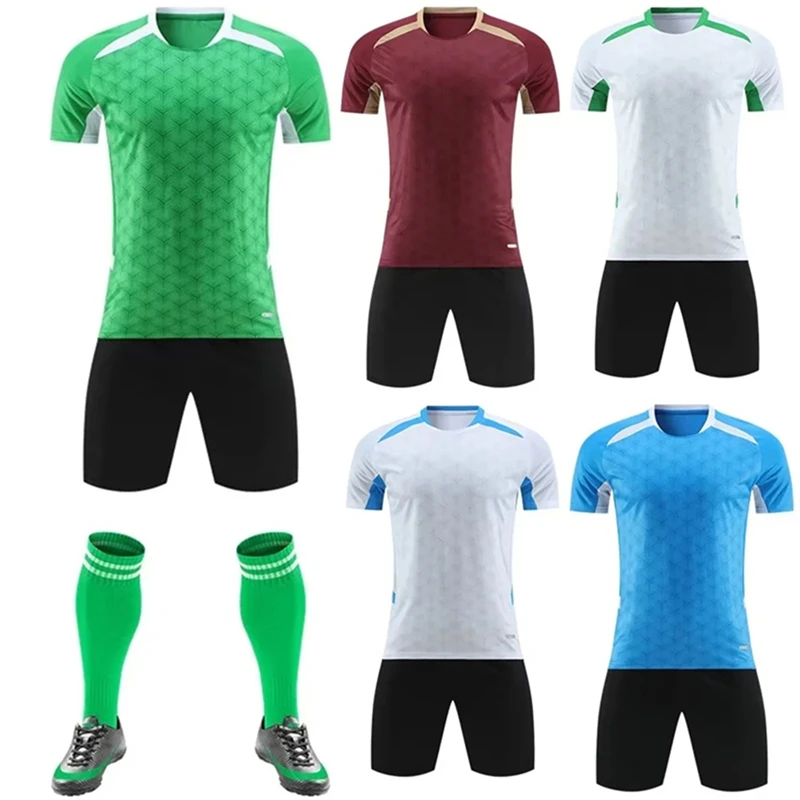 

Football Jerseys Soccer Team T-shirt Shorts Suit Adult Professional Breathable Sports Suit Personality Customization