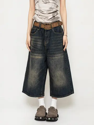 हिप हॉप फैशन सड़क कपड़े ग्राफिक मुद्रण शैली महिलाओं काले शॉर्ट्स इन्स y2k जाहिल स्लिम डेनिम शॉर्ट्स 10 best sales काली जींस शॉर्ट्स - №4