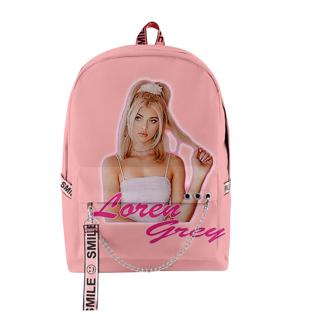 Harajuku Novelty Cool Loren Gray 3D Print Student School Bags Unisex Oxford Waterproof Notebook multifunction Travel Backpacks