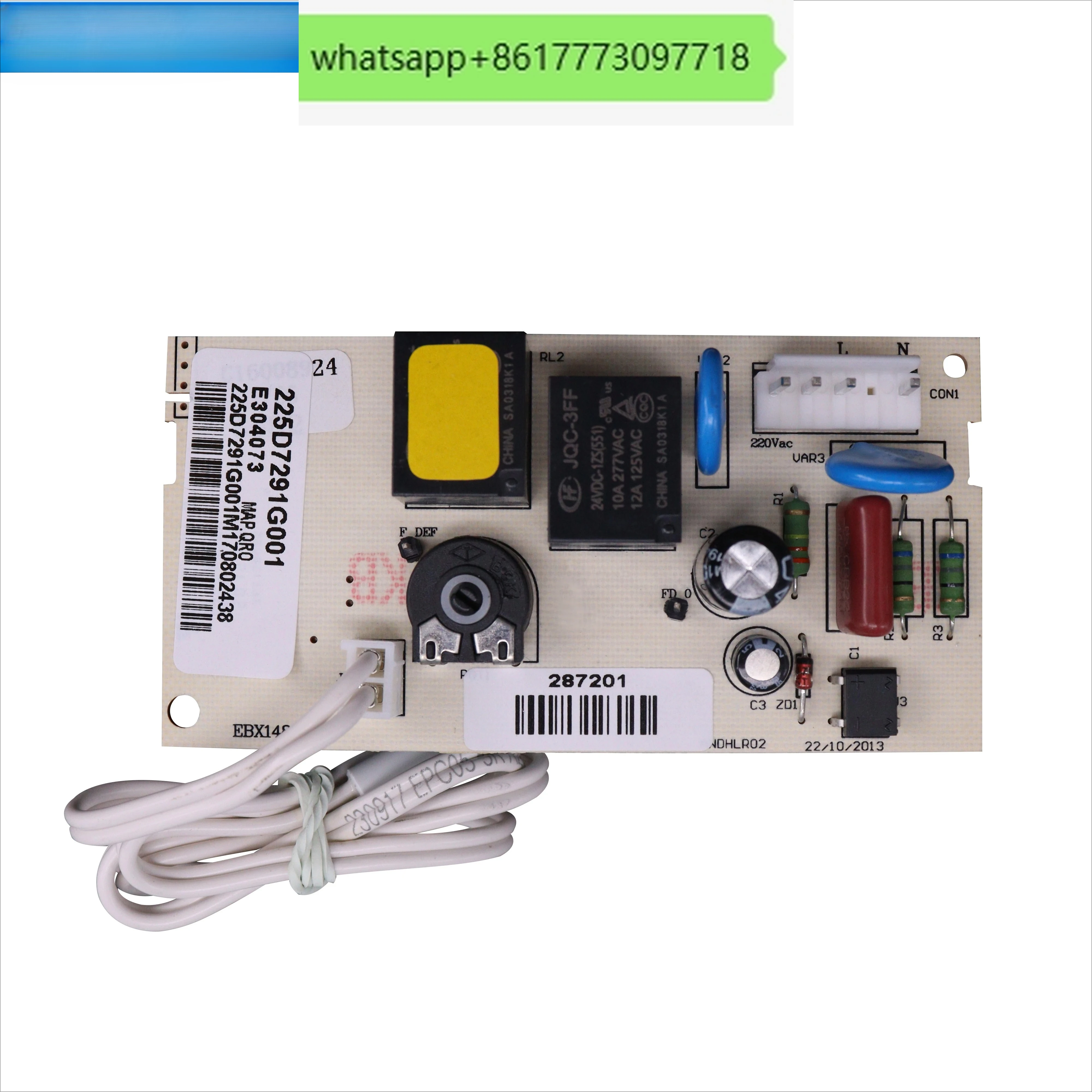 225d7291g001 Mabe piezas de refrigerador control de refrigerador Pcb placa de circuito inversor
