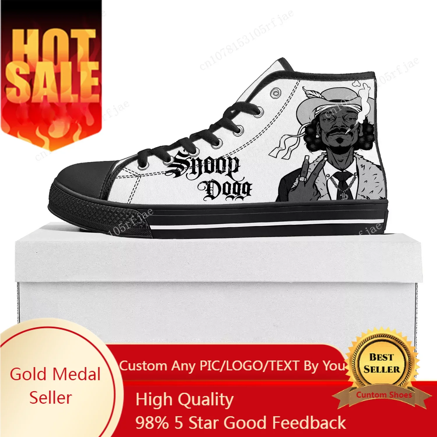 

Snoop Dogg High Top High Quality Sneakers Mens Womens Teenager Canvas Customized Sneaker Casual Couple Shoes Custom Made Shoe